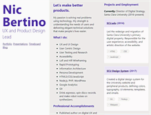 Tablet Screenshot of nicbertino.com